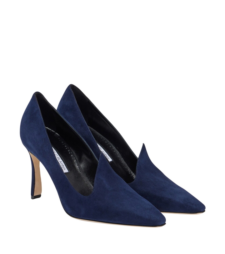 Photo: Manolo Blahnik Maldite suede pumps