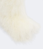 Yves Salomon Leather-trimmed shearling mid-calf boots