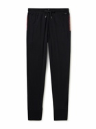 Paul Smith - Grosgrain-Trimmed Cotton-Jersey Sweatpants - Black
