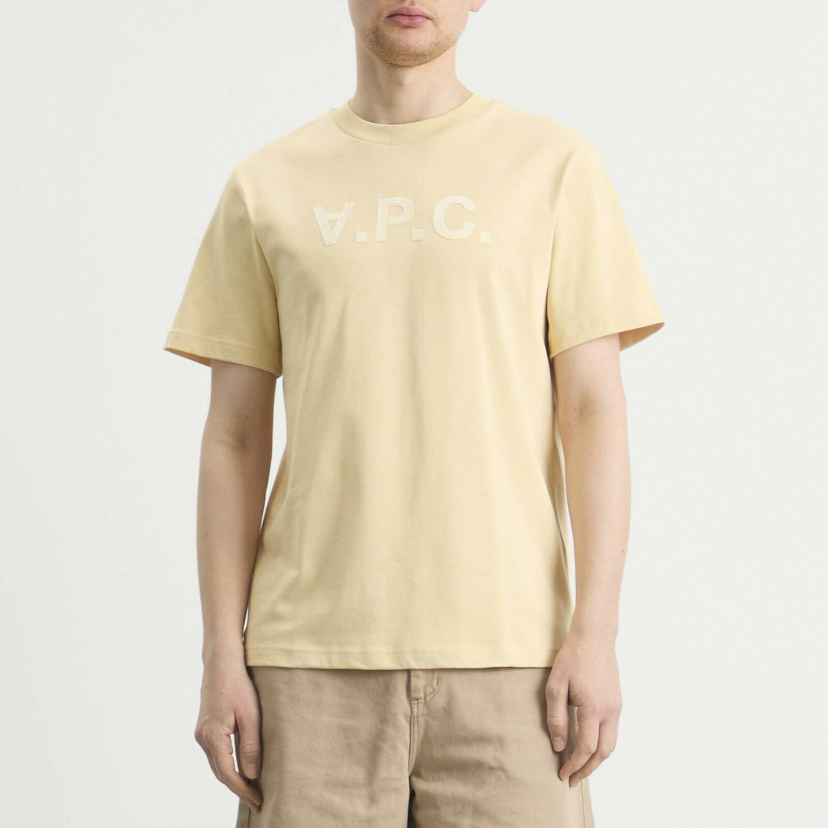 A.P.C. Men's VPC Logo T-Shirt in Yelow