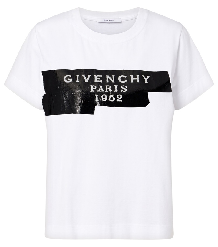Photo: Givenchy Distressed printed cotton jersey T-shirt