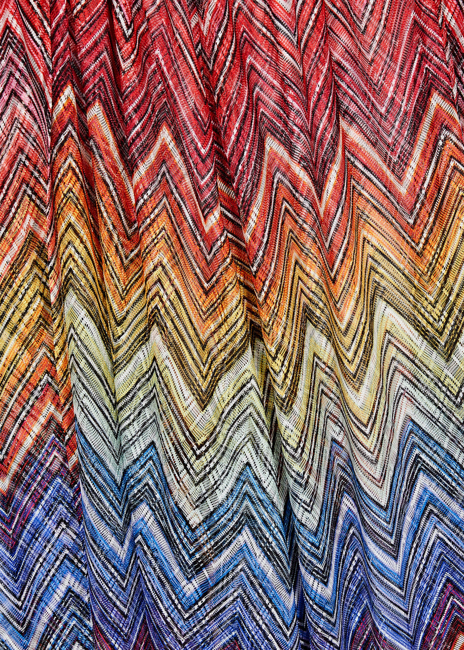 Missoni Zigzag Wide-leg Fine-knit Trousers Multicoloured