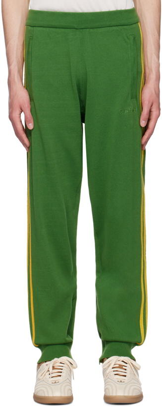 Photo: Wales Bonner Green & Yellow adidas Originals Edition Embroidered Logo Sweatpants