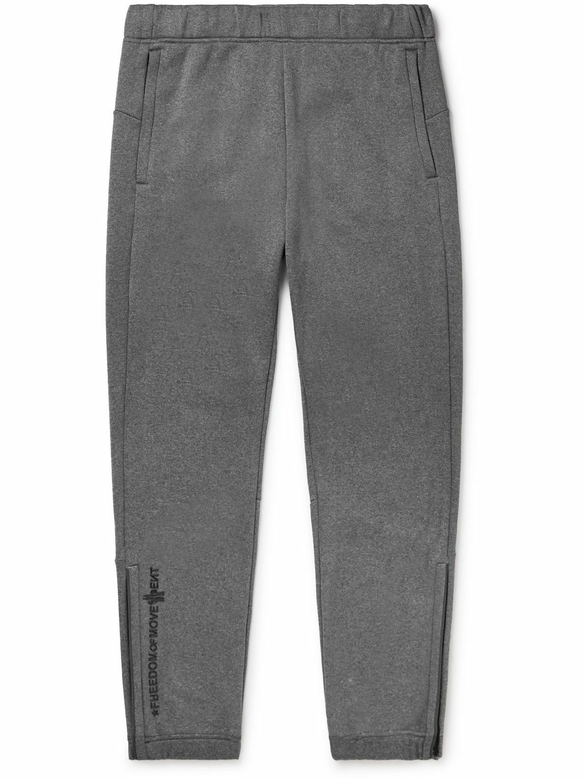 Photo: Moncler Grenoble - Tapered Logo-Print Jersey Sweatpants - Gray