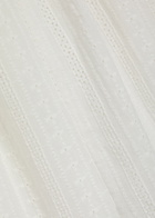 Skiim Embroidered Gathered Cotton Shirt White
