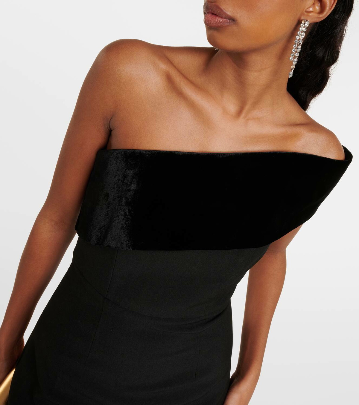 sweet 16 birthday party dresses Asymmetrical Neckline Crepe Midi Dress Navy – Roland Mouret