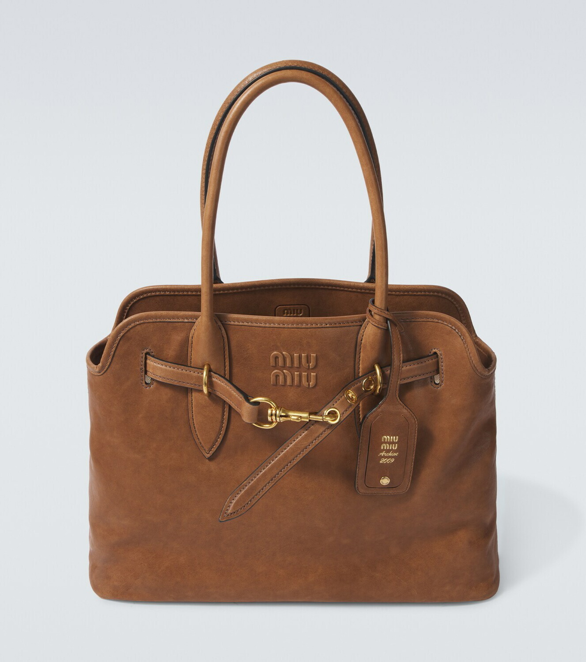 Miu Miu Aventure leather tote bag Miu Miu