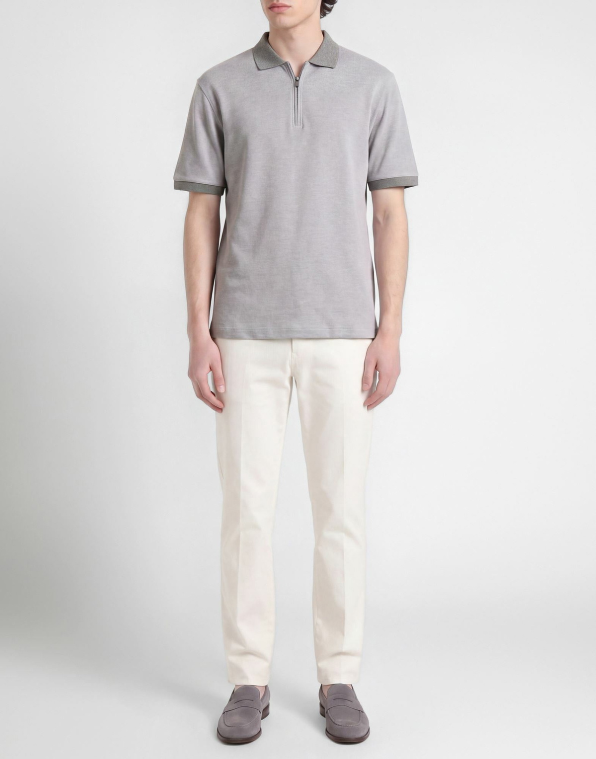 Eleventy Mens Polo shirt in Grey