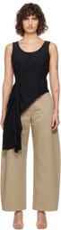RECTO Black Asymmetric Twisted Top