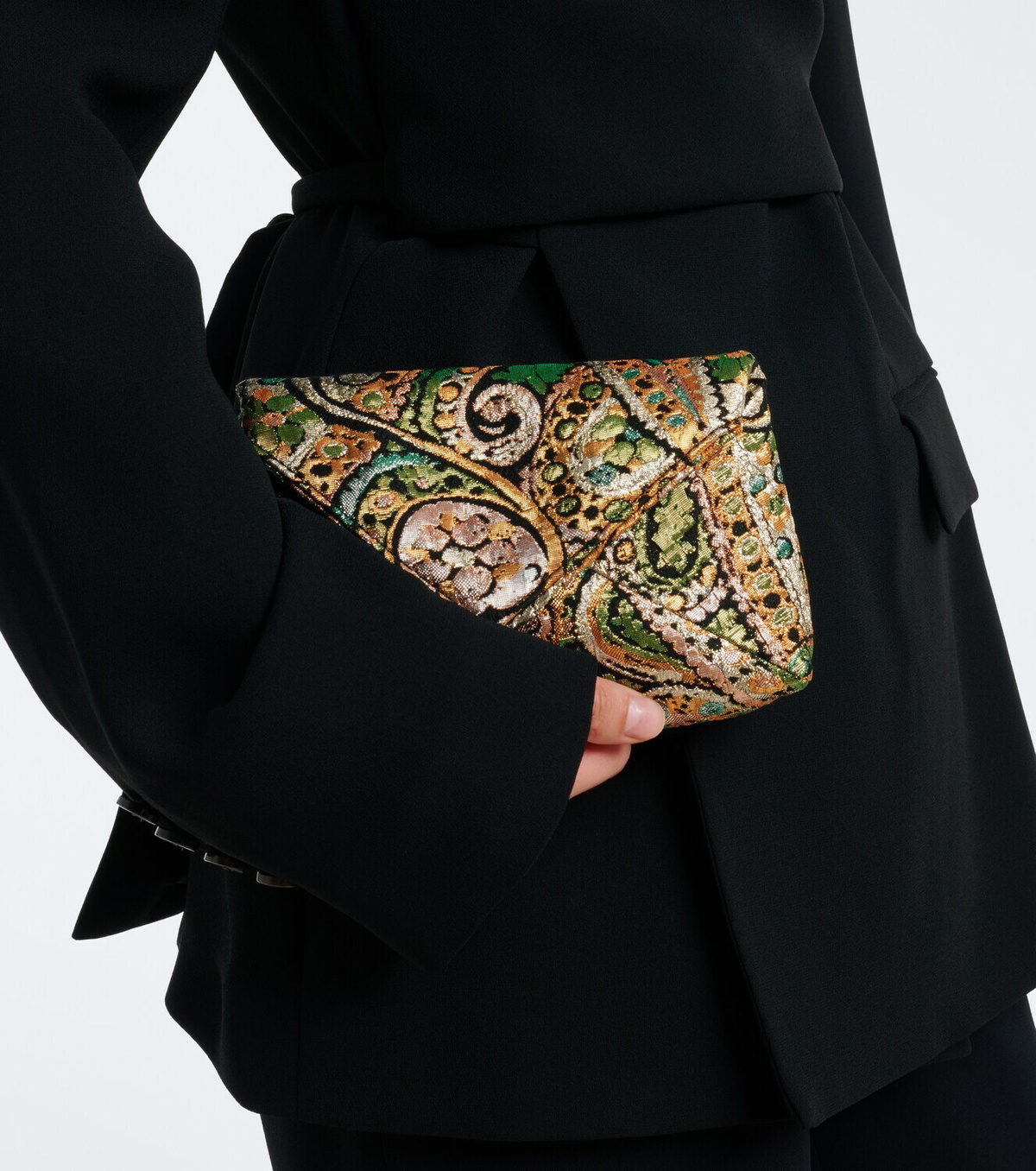 Dries Van Noten Medium jacquard clutch