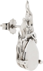 Alan Crocetti Silver Mini Hard Gem in Heart Single Earring