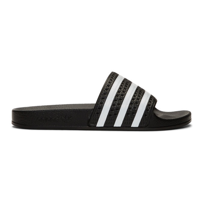 Photo: adidas Originals Black and White Adilette Sandals
