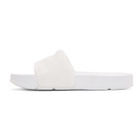 Baja East White Fila Edition Shearling Drifter Slides