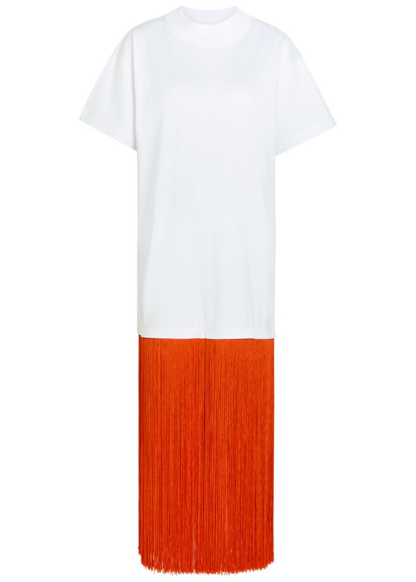 Photo: Alaïa Fringed Cotton T-shirt White