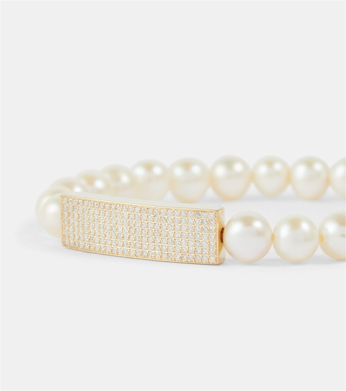 Sydney Evan 14kt gold bracelet with pearls