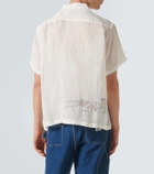 Bode Skiers linen bowling shirt