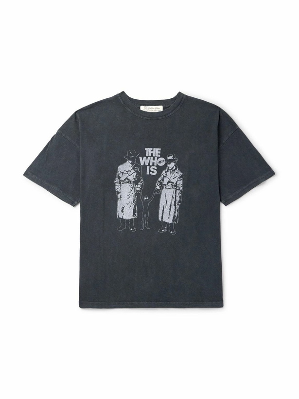 Photo: Remi Relief - Who Is Printed Cotton-Jersey T-Shirt - Black