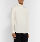 Alexander McQueen - Slim-Fit Embellished Silk-Poplin Rollneck Shirt - White