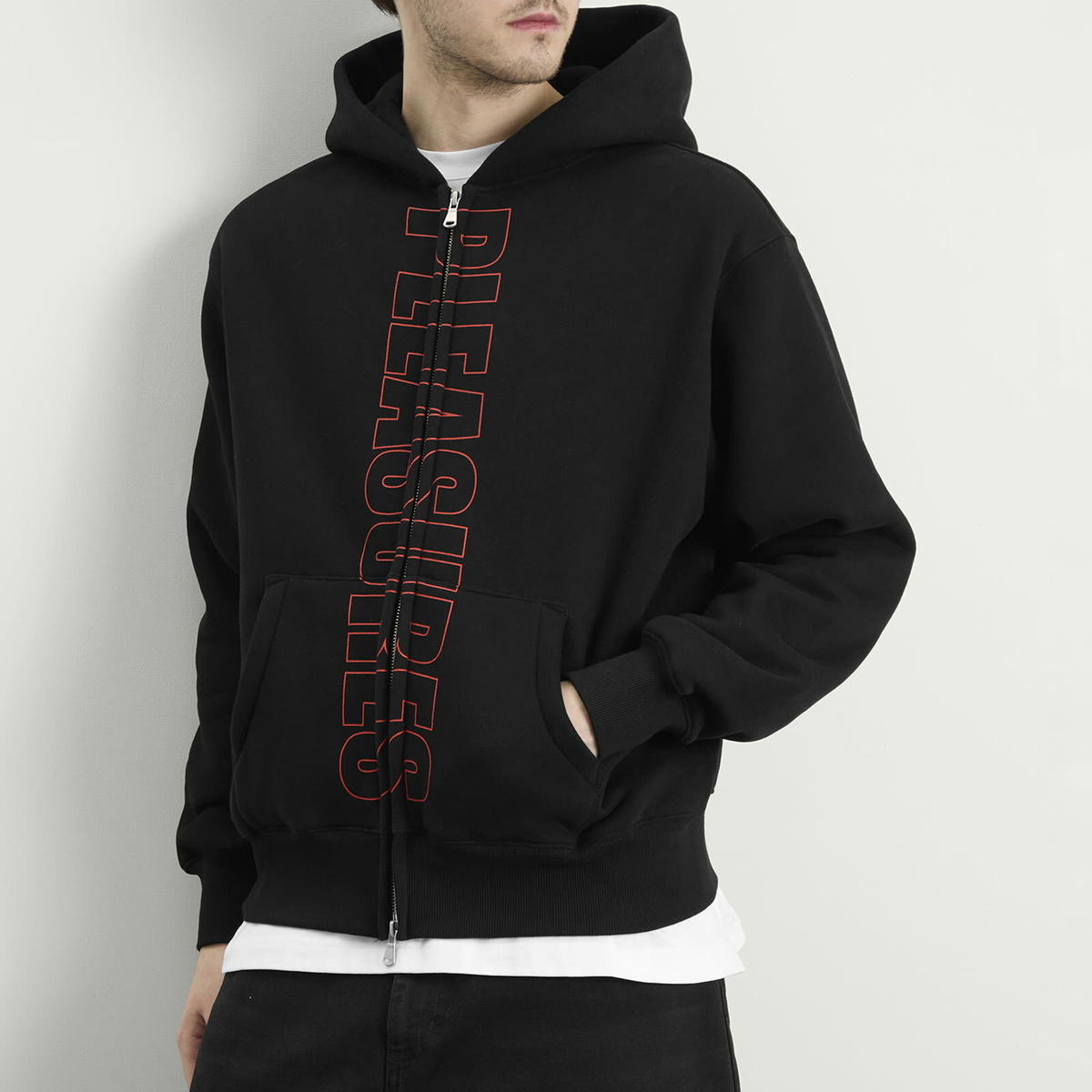 Pleasures Men's Impact Zip Hoodie in Black