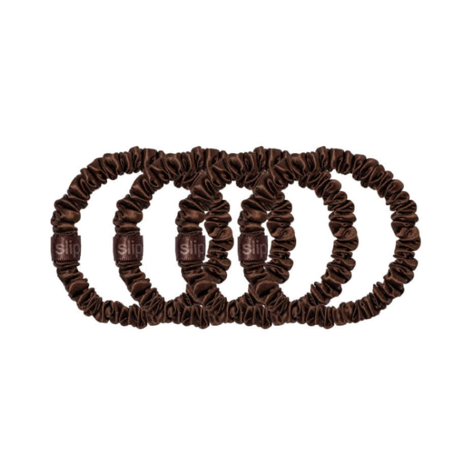 Slip Skinny Silk Dark Brown Scrunchies