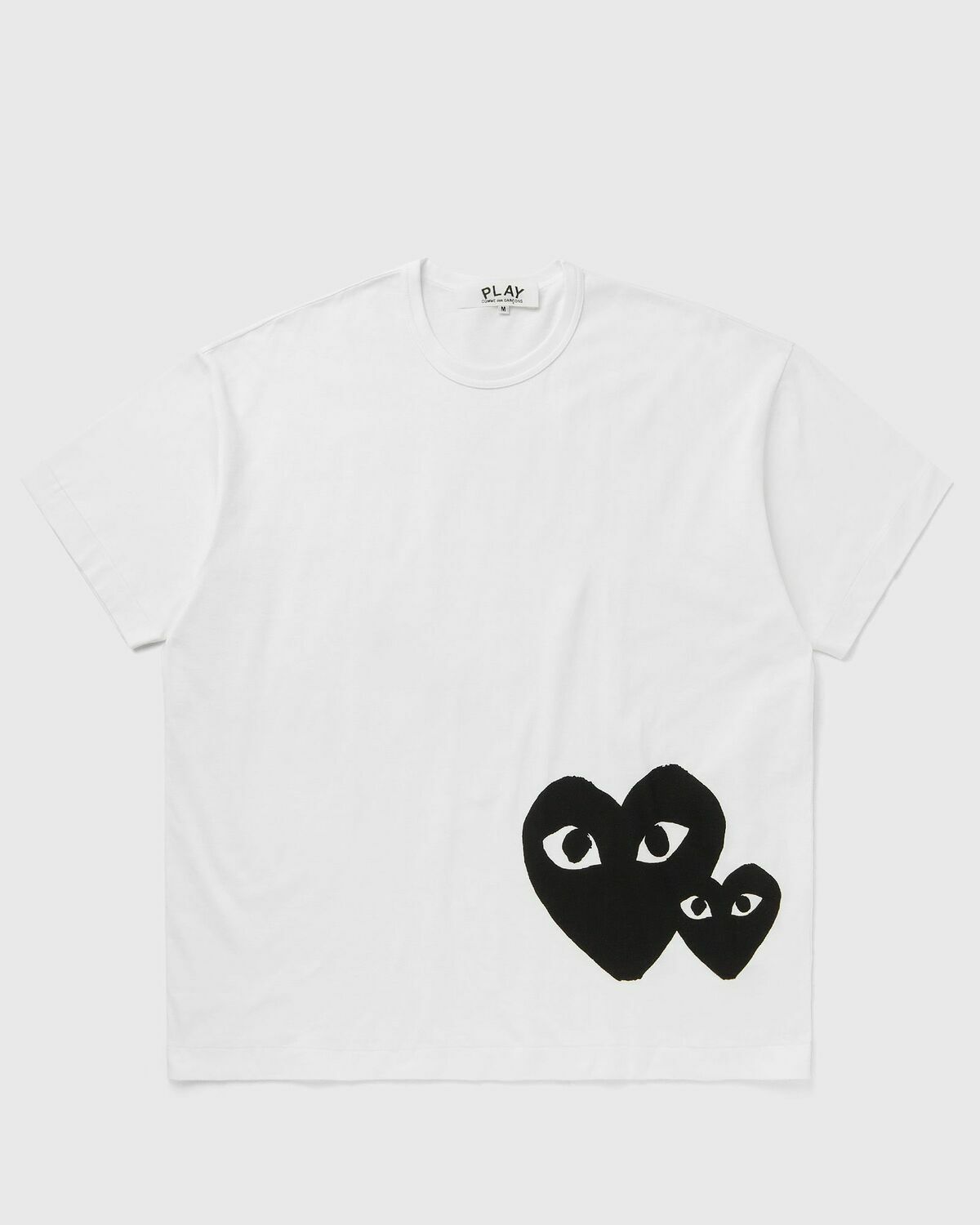 Comme des Garçons Play TEE LOGO PRINT KNIT White Mens Shortsleefe