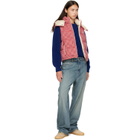 Moncler Red Niverolle Houndstooth Wool Blend Down Vest