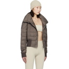 Rick Owens Moncler + Rick Owens Taupe Cropped Down Jacket