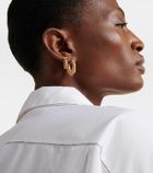 Marie Lichtenberg Baba Large 18kt gold single earring with diamonds and emerald