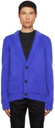 Balmain Blue Brushed Cardigan