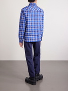 Moncler Grenoble - Gelt Quilted Checked Cotton-Blend Down Shirt Jacket - Blue
