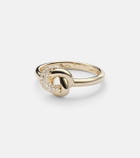 Stone and Strand 14kt gold ring with diamonds