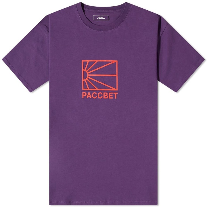 Photo: PACCBET Men's Sun Logo T-Shirt in Purple