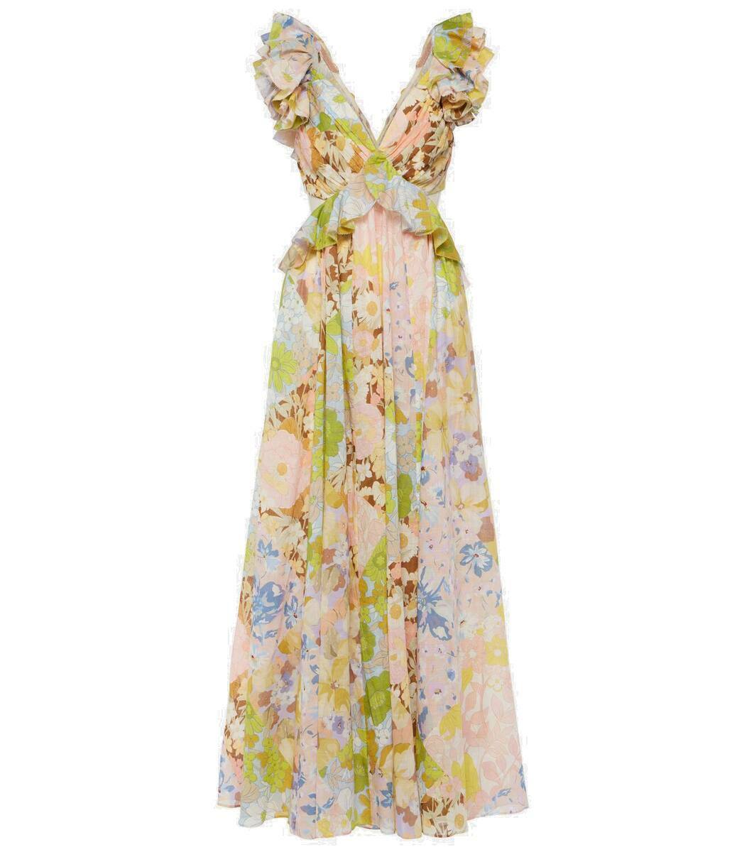 Zimmermann Pop ruffled floral midi dress Zimmermann