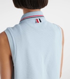 Thom Browne Sleeveless cotton polo shirt