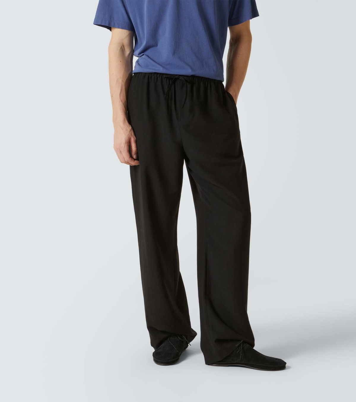 The Row Xon cotton and silk wide-leg pants The Row