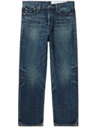 Neighborhood - Leather-Trimmed Jeans - Blue