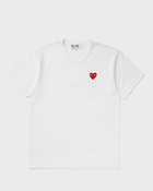 Comme Des Garçons Play T Shirt Red Emblem Knit White - Mens - Shortsleeves