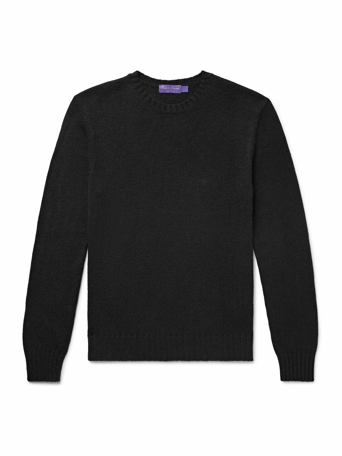 RALPH LAUREN PURPLE LABELサーマルニットMサイズ Ralph Lauren Purple Label - Sea Spray Cable Knit Pullover