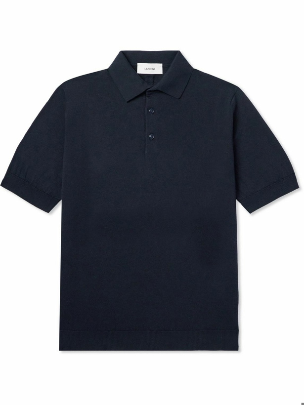 Photo: Lardini - Cotton Polo Shirt - Blue