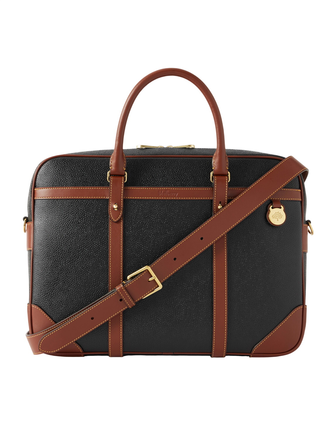 Mulberry - City Weekender Croc-Effect Leather Holdall - Black Mulberry