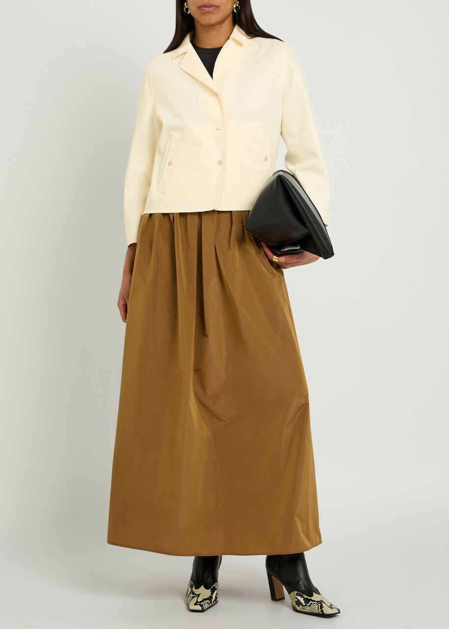 Herno Cropped Stretch-polyamide Jacket Off White