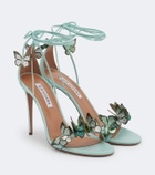 Aquazzura Papillon appliqué leather sandals