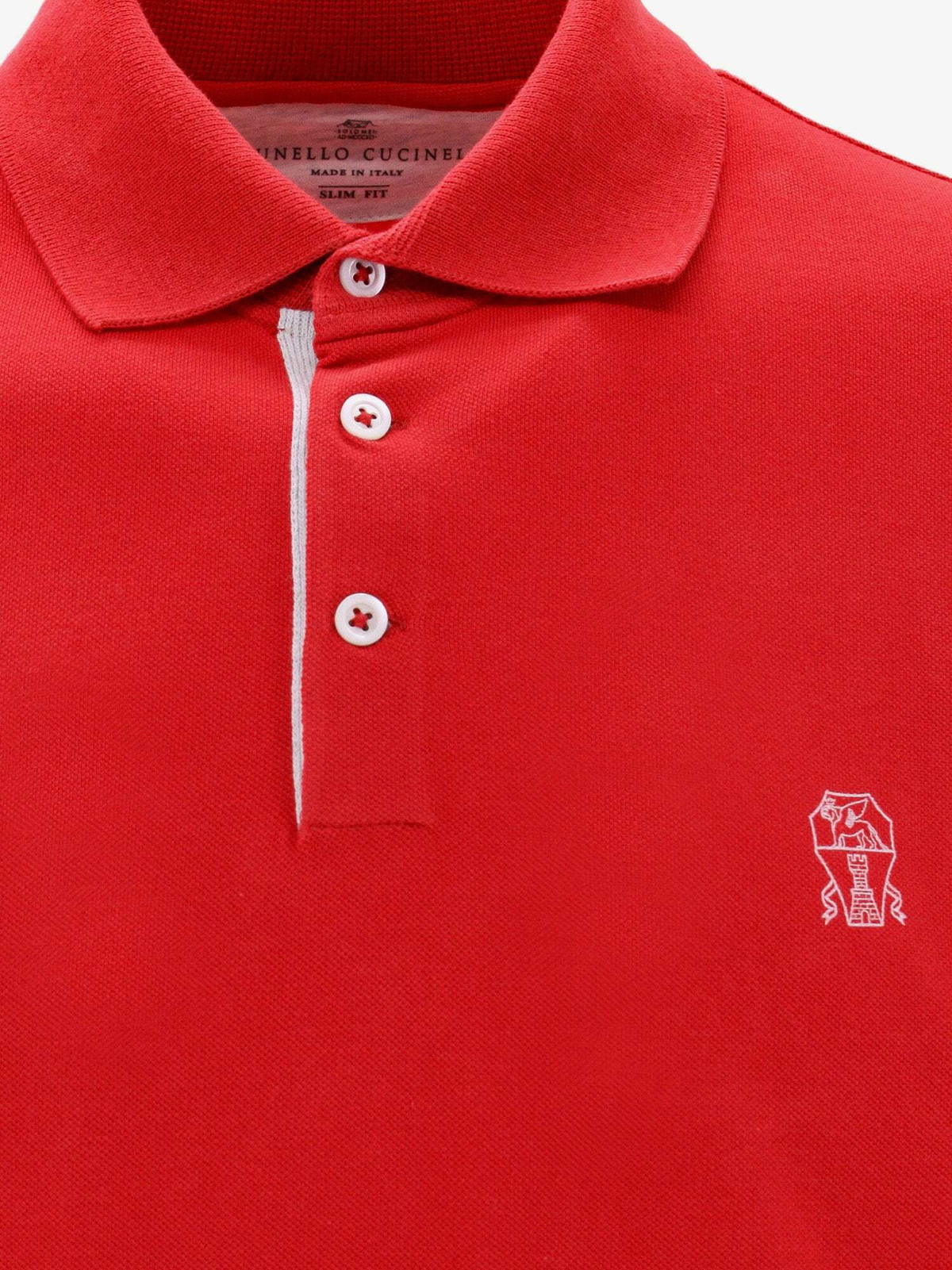 Brunello Cucinelli Polo Shirt Red Mens Brunello Cucinelli