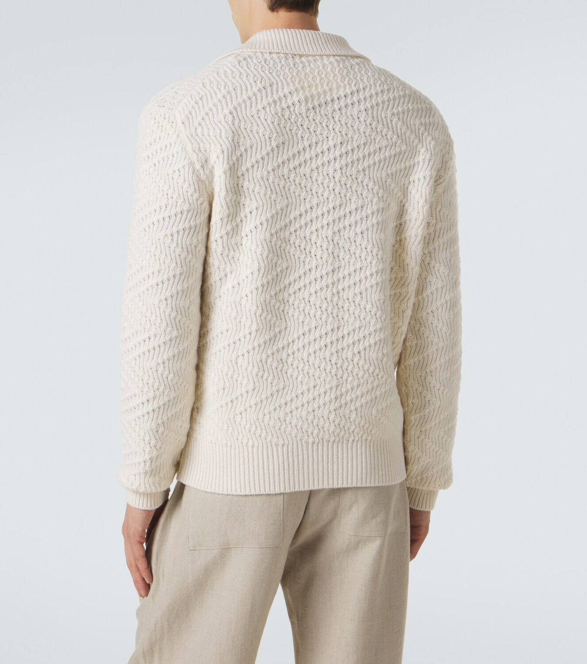 Missoni Zigzag wool-blend polo sweater