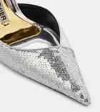 Alexandre Vauthier Sequined 105 slingback pumps