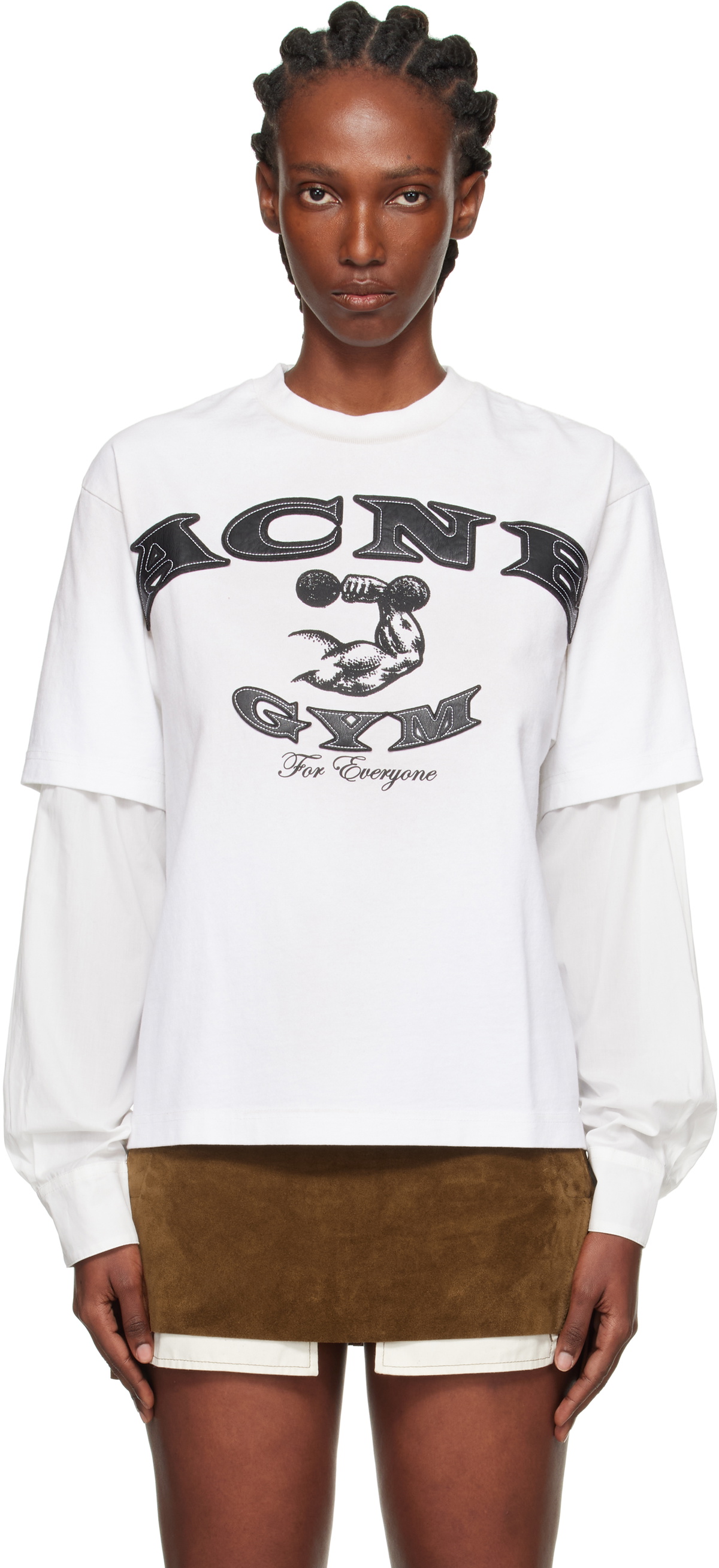 Acne Studios Beige Layered T-Shirt Acne Studios