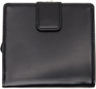 Y's Black Glossy Smooth Leather Clasp Wallet