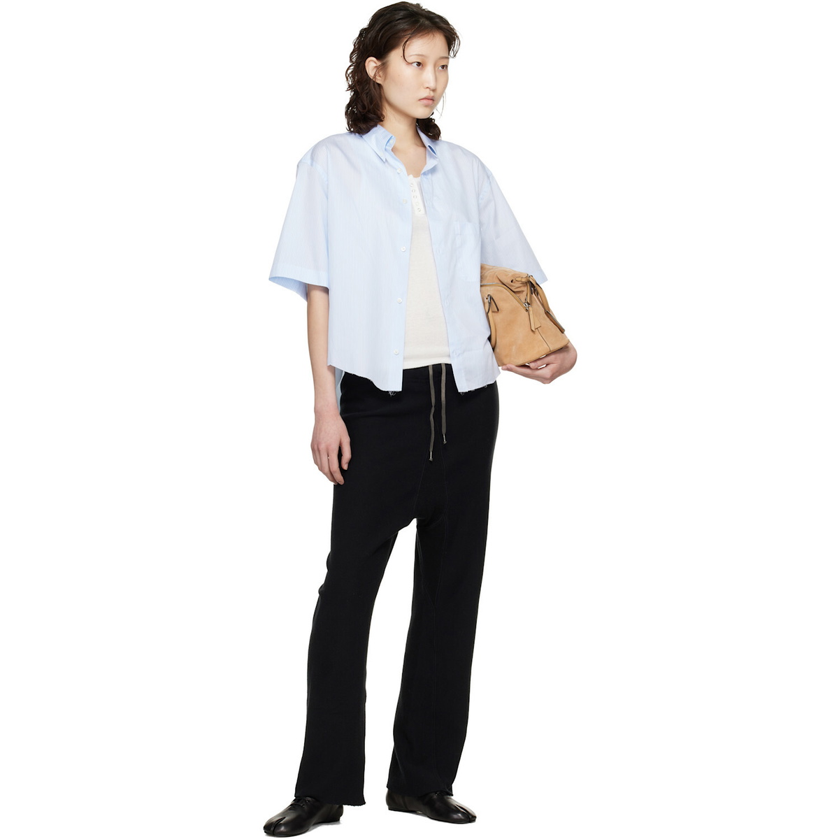 Maison Margiela Blue Short-Sleeved Shirt