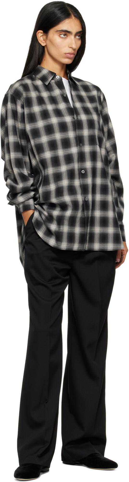 ssstein Black Straight Trousers
