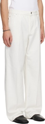 Ferragamo White Five Pocket Jeans